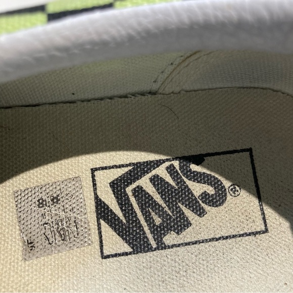 Vans green checkerboard shoes - Picture 5 of 9